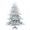 Maison Exclusive - Sapin de Noël artificiel à branches pliantes, duveteux de neige