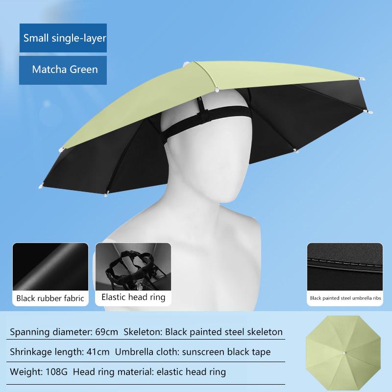 Waterproof Portable Fishing Umbrella Hat Outdoor Sunscreen Universal Foldable Camping Headwear Caps for Angling