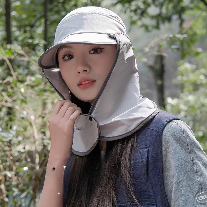 Summer Outdoor Sun Protection Hat Men's Fishing Hat UV Protection Neck Protection Sun Protection Bike Hiking Mountaineering Sun Hat Thin