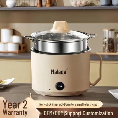 Cuisinière électrique multifonctionnelle compacte: Mini Casserole Antiadhésive pour Dortoir, Cuiseur Vapeur Électrique, Mijoteuse à Nouilles et Poêle.