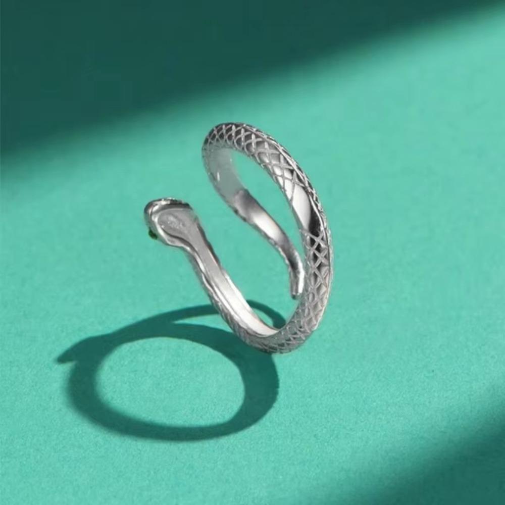 Gifts Snake Shape Bracelet Party Jewelry Snake Ring&Ear Studs Elegant Snake Open Cuff Bangles  Girl