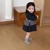 New 2025 Korean Style Plaid Dress Set for Baby Girls - Autumn Collection