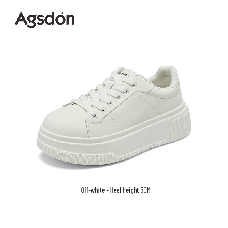 

Augusden Women s White Sneakers - 2025 College Style Casual Skate Shoes with Platform Thick Sole 40