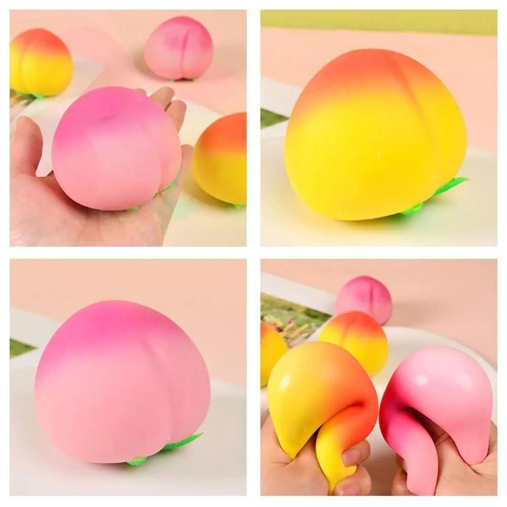 Peach Shaped Fruit-Shaped Squishy Toy Squeezable Anti-Stress Toy Office Workers