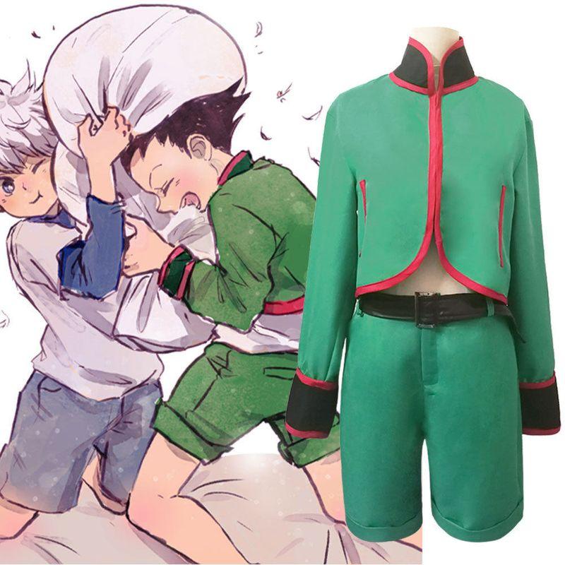 Jujuyuan Cos Hunter X Hunter Gon Freecss Cosplay Costume Anime Game Outfit Green S