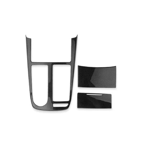 For Genesis G80 RG3 -2024 Carbon Fiber Wood Grain Central Console Gear Shift Panel Frame Trim Cover Accessories LHD
