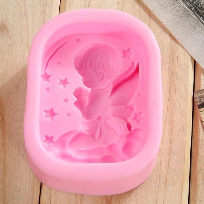 Angel Boy Soap Handmade Soap Mold Silicone Cake Ice Modeling Tool Pastry Arts Decorative Soap Molds for Soap Making