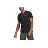 adidas Heat Rdy Reflective Logo Color Block Running Tee Men Tops Black GK4301