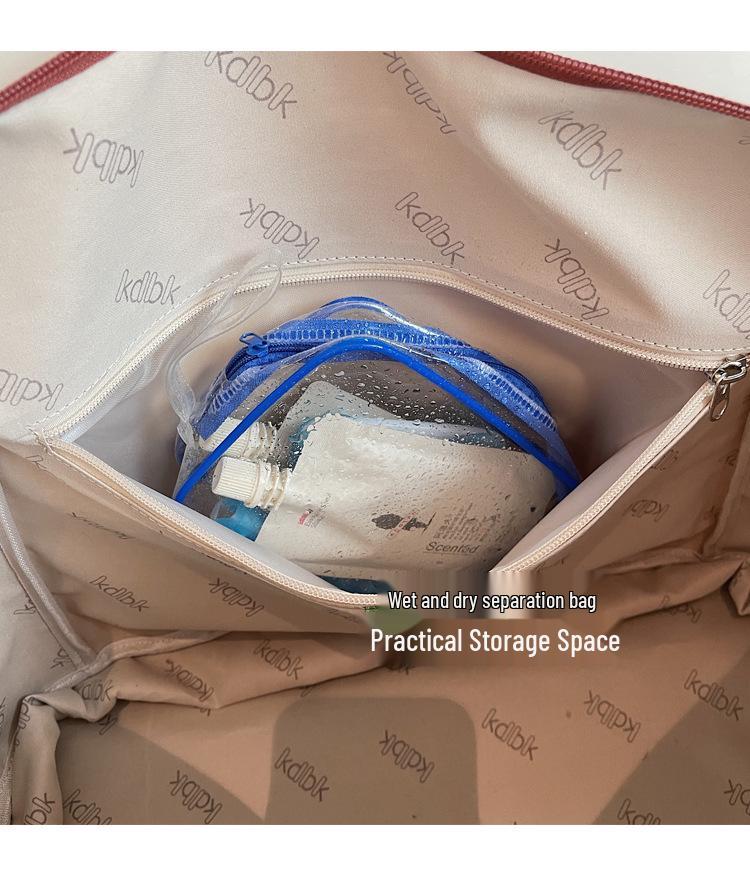 Women's Large Capacity Sports Fitness Bag - Fashionable Single Shoulder Travel Tote