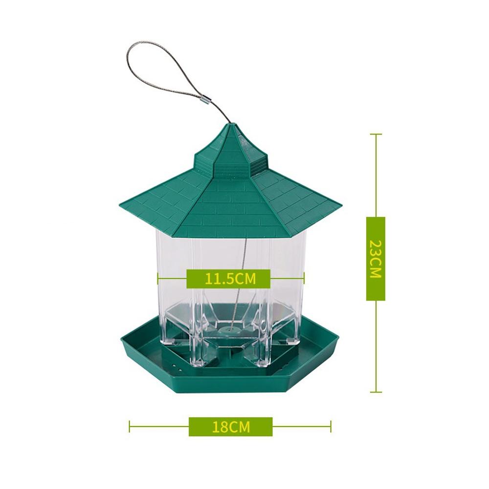 Wodoodporna altana wisząca karmnik dla dzikich ptaków pojemnik na zewnątrz z wiszącą liną karmienie typ domu karmnik dla ptaków Aves Decor