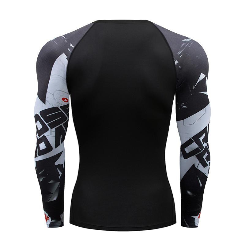 MMA póló Férfi Rashguard Hosszú ujjú Muay Thai Pólók Gi BJJ Jiu Jitsu MMA Kompressziós Póló Fitness Edzőterem Boksz Mezek
