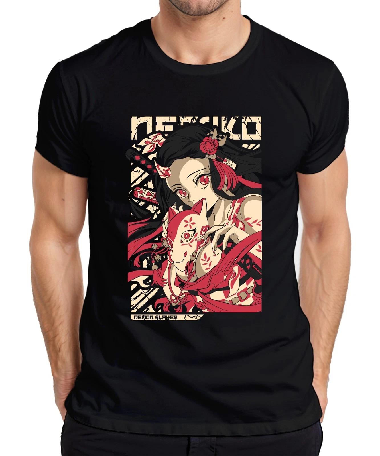 Demon Slayer Nezuko Kitsune Maske Anime Geschenk Japan Y2K Streetwear Manga Herr XS