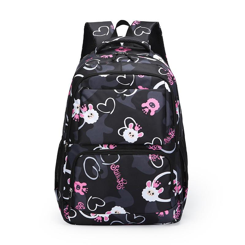 Durable Oxford Fabric School Backpack For Kids With Reducing Burden Features чёрный