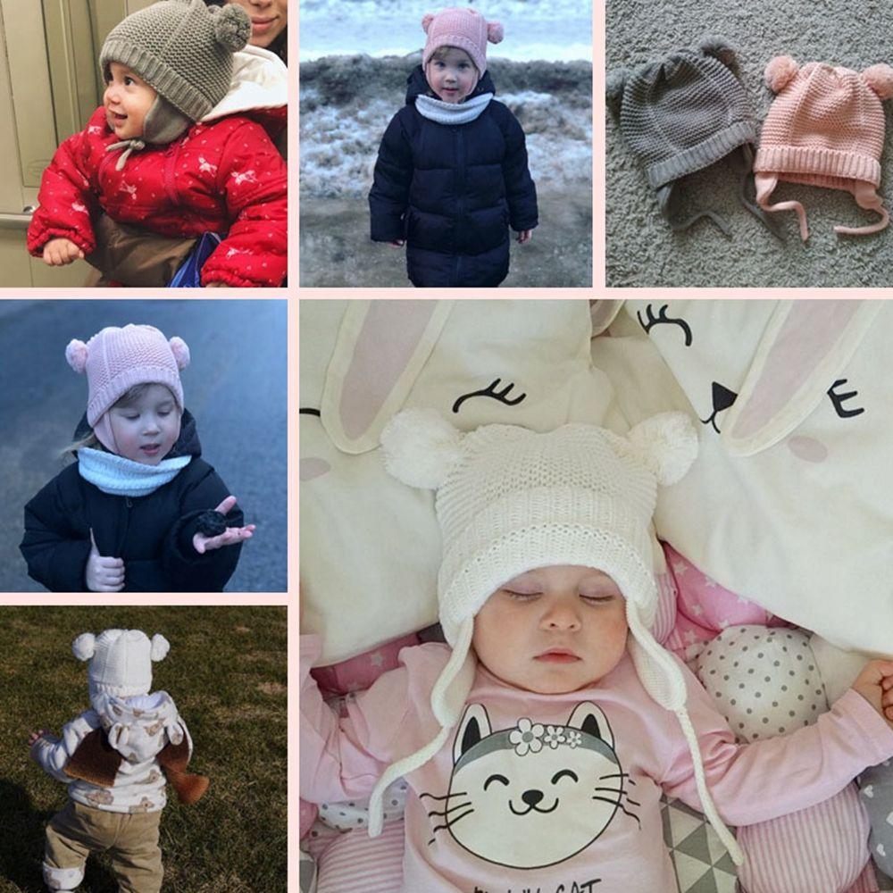 Thicken Warm Kid Earflap Hat Girls Infant Boys Korean Style Bonnet Ear Cap Baby Gloves Baby Caps