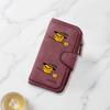 Cute Duck Witch On a Broom Print Long Wallet Multifunctional Portable Coin Purse with Clasp Large Capacity Clutch Bag Perfect for Daily Commuting