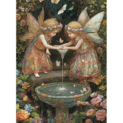 Schmetterlings-Feengarten-Puzzle-Illustration 500 Teile, beliebtes koreanisches Puzzle