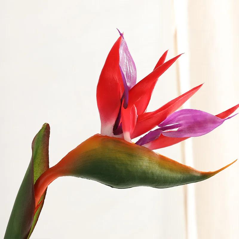 1PC Artificial Strelitzia Fake Flower Bird of Paradise 80cm Simulation Plant for Floral Arrangement Art Holiday Home Party Decor