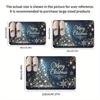 Christmas Tree Flannel Door Mat Carpet, Text Print Non-Slip Absorbent for Kitchen Living Room Bedroom Bathroom Decor