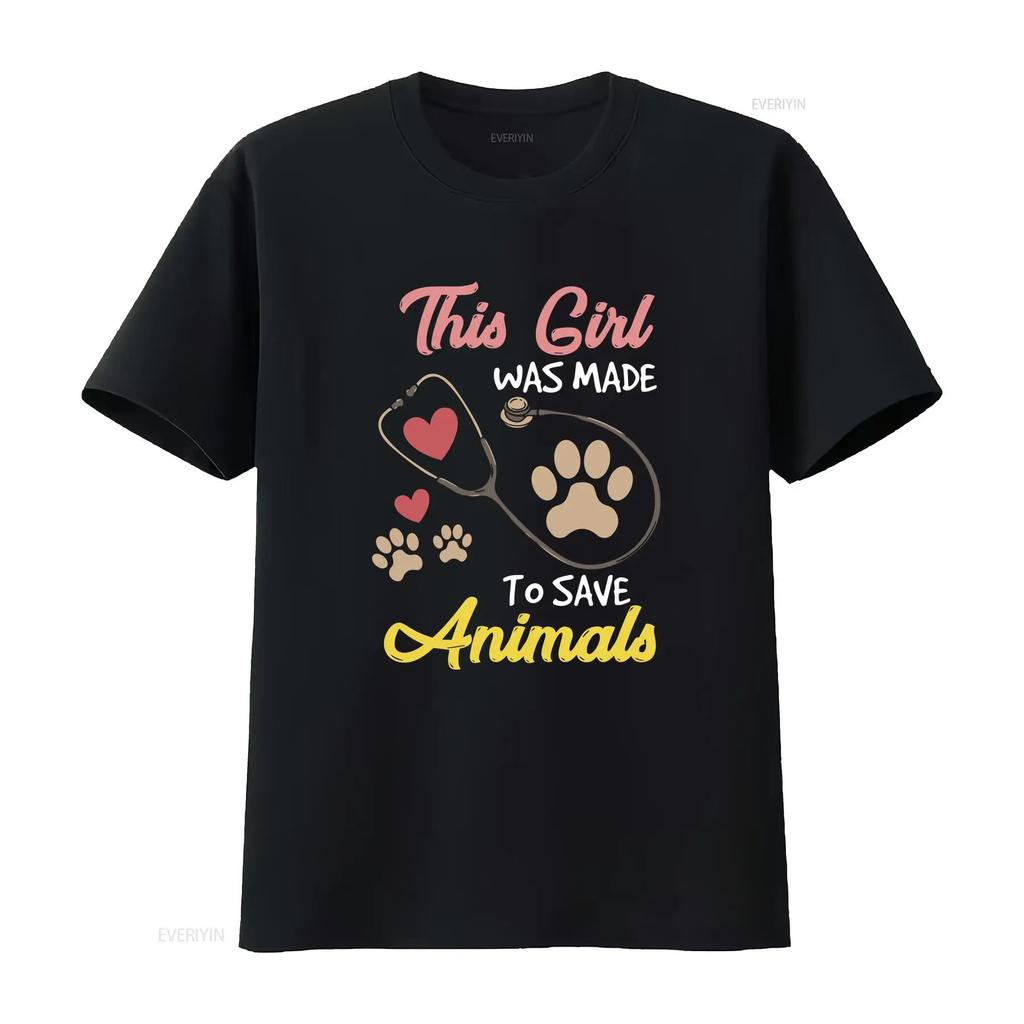 Vet Tech T Shirt Reception Veterinarian Animal Was Made To Save Animals Vintage Washed Graphic Unisex Fashion Comfortable