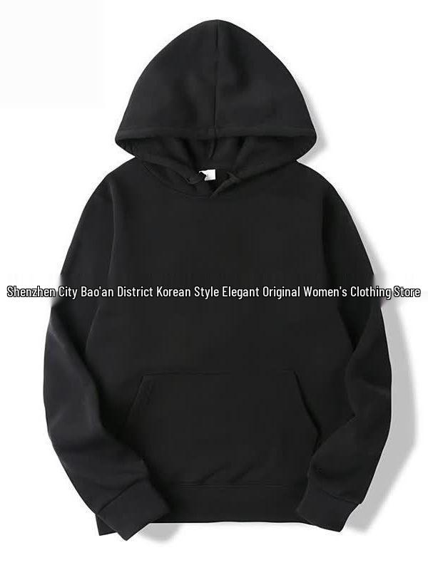 2023 Autumn/Winter Cross-border Casual Loose Hooded Sweatshirt with Plus Velvet for Men and Women