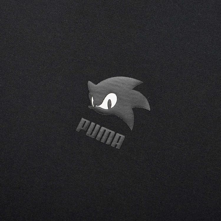 Puma Sonic Collaboration Casual Sport Round Neck Long Sleeve T-Shirt Men Tops Black 598105-01