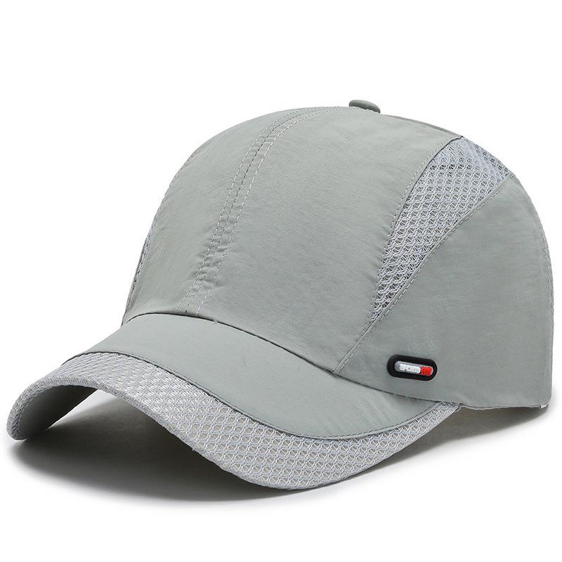 Korean Style Quick-Dry Duckbill Baseball Cap – Men's Sun Protection, Casual & Versatile with Classic Red Label