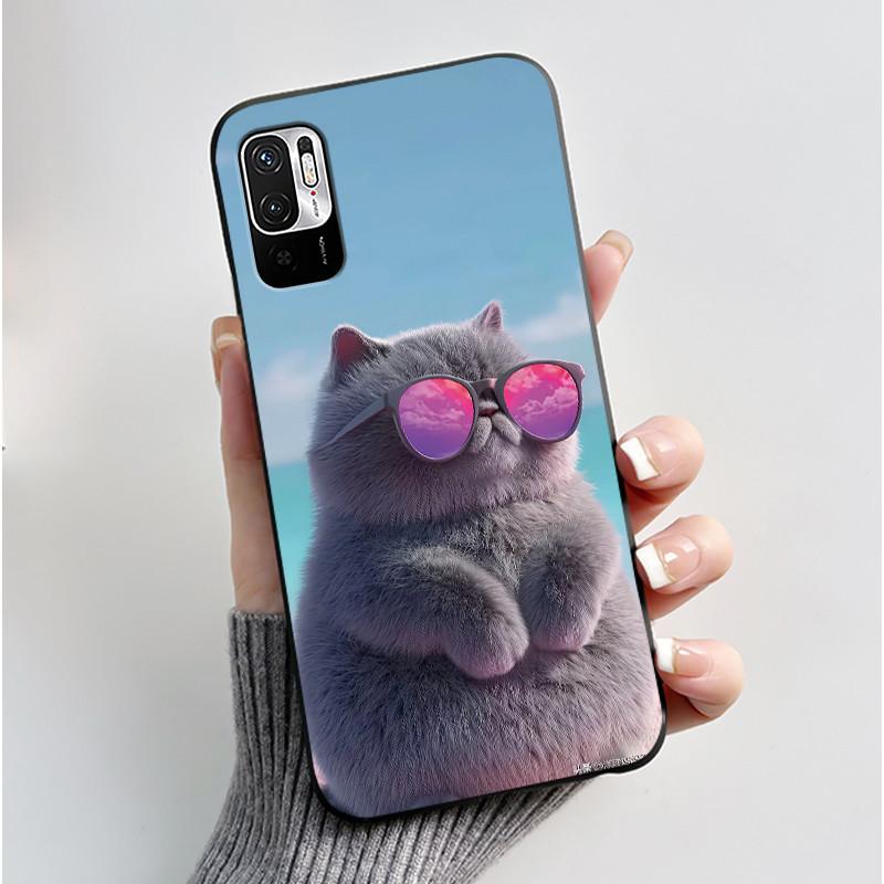 Casing For Redmi Note 10 JE 10T JE Phone Case Luxury Dragon Cute Cool Boys Girls Shockproof Black Matte Soft Silicone Back Cover