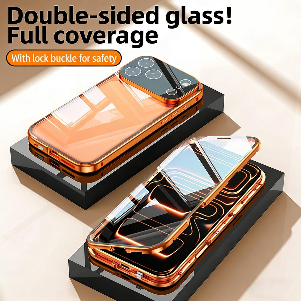 Funda Magnética de Adsorción de Metal 360 para Samsung Galaxy S26 S25 S24 S23 S22 Ultra Plus Protección Completa de Lente Cubierta de Cristal de Doble Cara para Teléfono