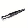 8pcs/set Portable Black Straight Bend Anti-static Plastic Tweezer Heat Resistant Repair Tool