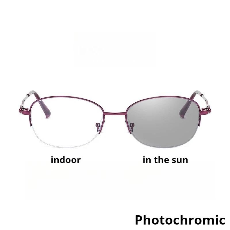 New Fashion Luxury Design Hd Half Frame Myopia Glasses Ultra-Light Unisex Elegant Luxury Anti-Blue Light Glasses To -3.0-3.5-4.0