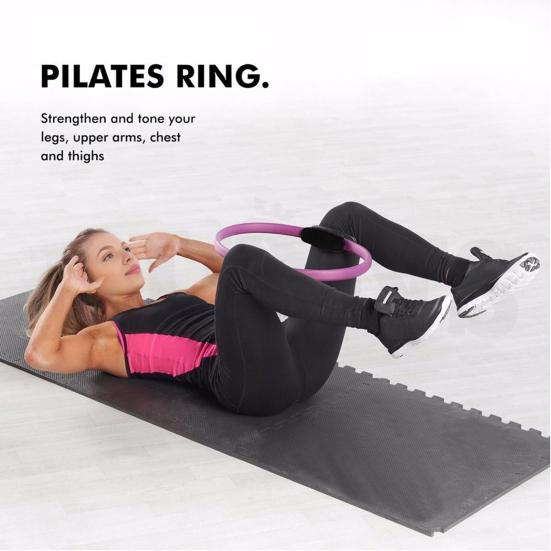 Ženy Pilates kruh s protiskluzovými rukojeťmi Tónování nohou Vnitřní strana stehen Cvičení Pánevního dna Kruh jógy Domácí Posilovna Fitness vybavení