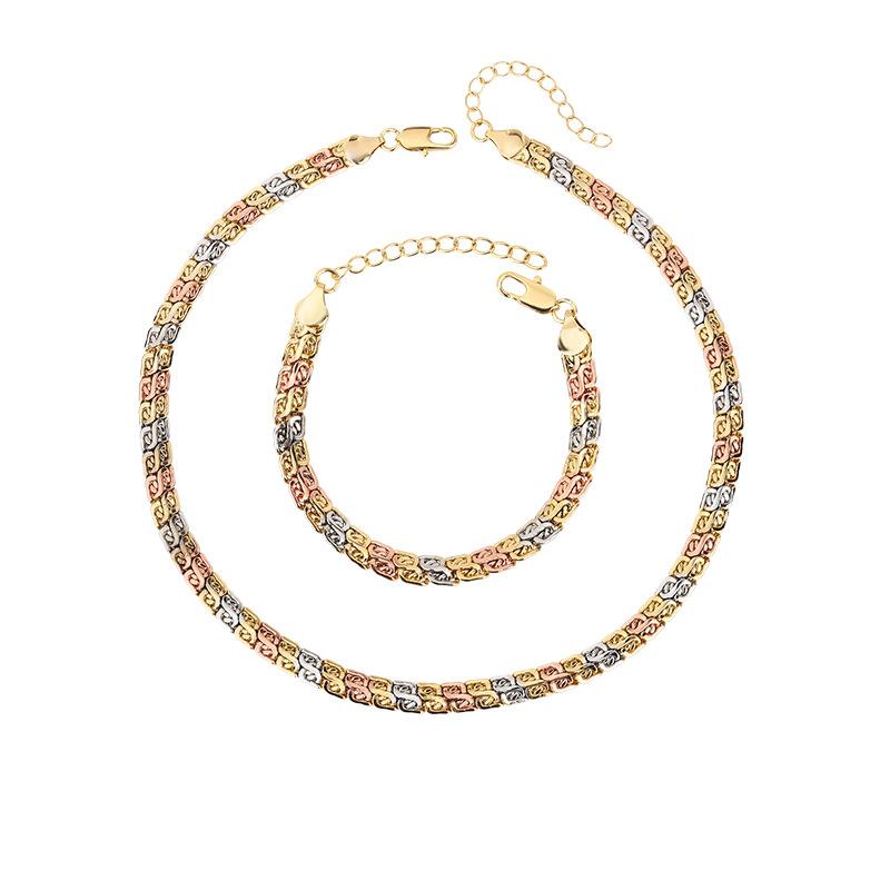 Jewelry Style Niche Design Necklace Women'S Versatile Electroplated Color Gold Bracelet Necklace