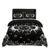 3pcs Black And White Sun And Moon Print Duvet Cover Set Includes 1 Duvet Cover And 2 Pillowcases (Core Not Included)