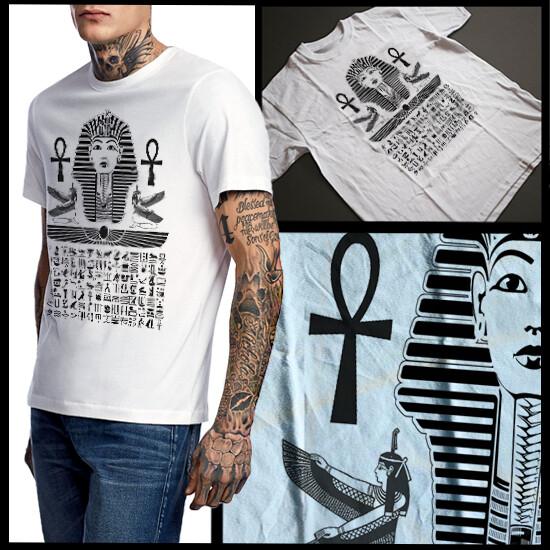 

Египетская футболка Египет Иероглифы Древний Кемет Фараон Анк крылатая богиня 2XL