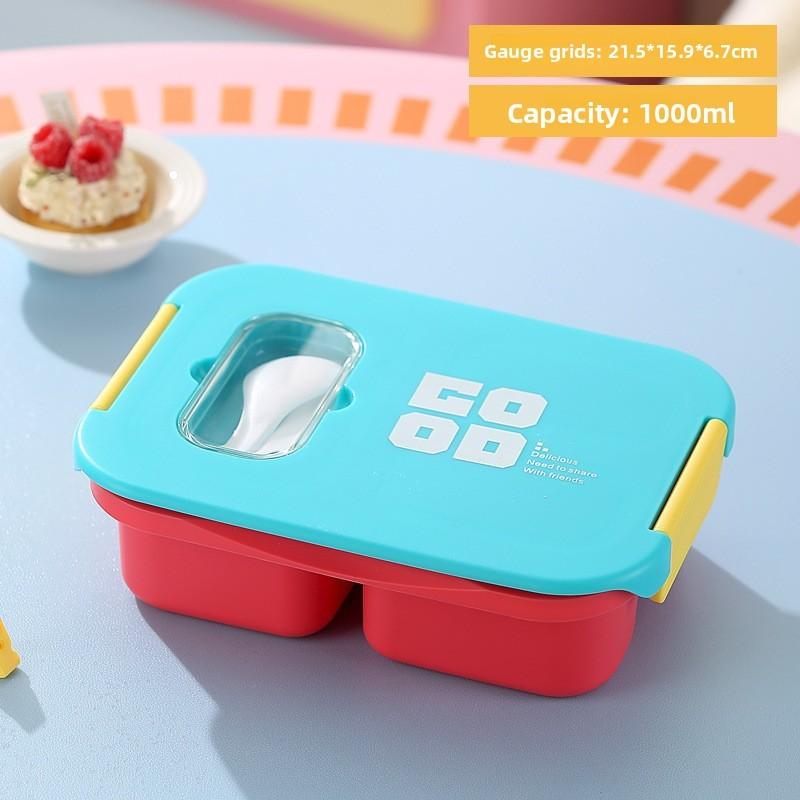Student Bento Box With Divided Compartments And Microwave Safe Pp Material For Office Lunches