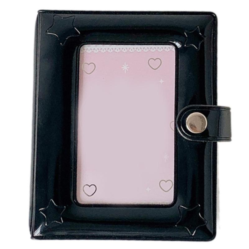 

Quality PVC 3.58x2.6inch Photo Album for 40 Photos Large Capacity for Family Wedding Anniversary Storage Postcard чёрный