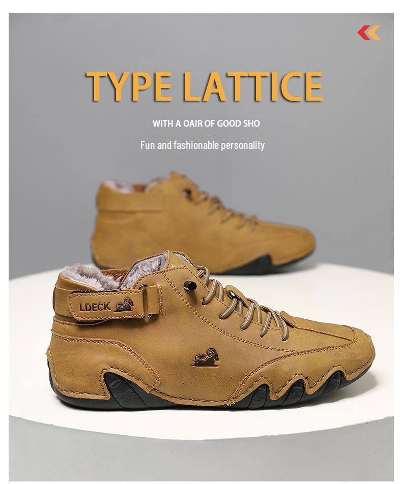 Men's Plus Velvet Martin Boots: Warm, High-Top, Winter Cotton Sports Shoes