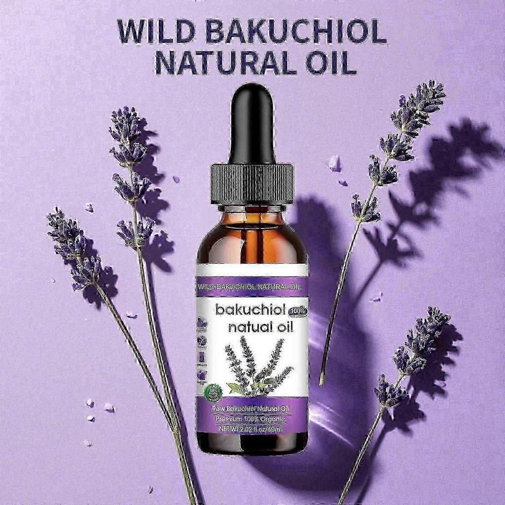 Olio Essenziale Bakuchiol Puro e Naturale 3X per la Pelle, Riduzione delle Rughe, Rassodamento e Levigatura della Pelle, Olio Bakuchiol Anti-Età per Pelli Sensibili meno