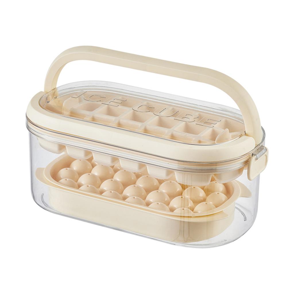 Ice Cubes Hockey Silicone Mold With Storage Box Quick Demoulding Ice Maker DIY Ice Drinking Tool