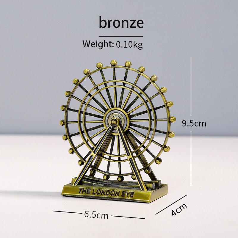 1 szt. Tani obrotowy diabelski młyn mini dekoracja pokoju dziecięcego metalowe akcesoria dekoracyjne do biura domu