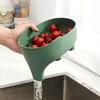 Vegetables Washing Basket Elephant Drainage Basket Fruit Basket for Draining Pasta Noodles Kitchen (Blue)