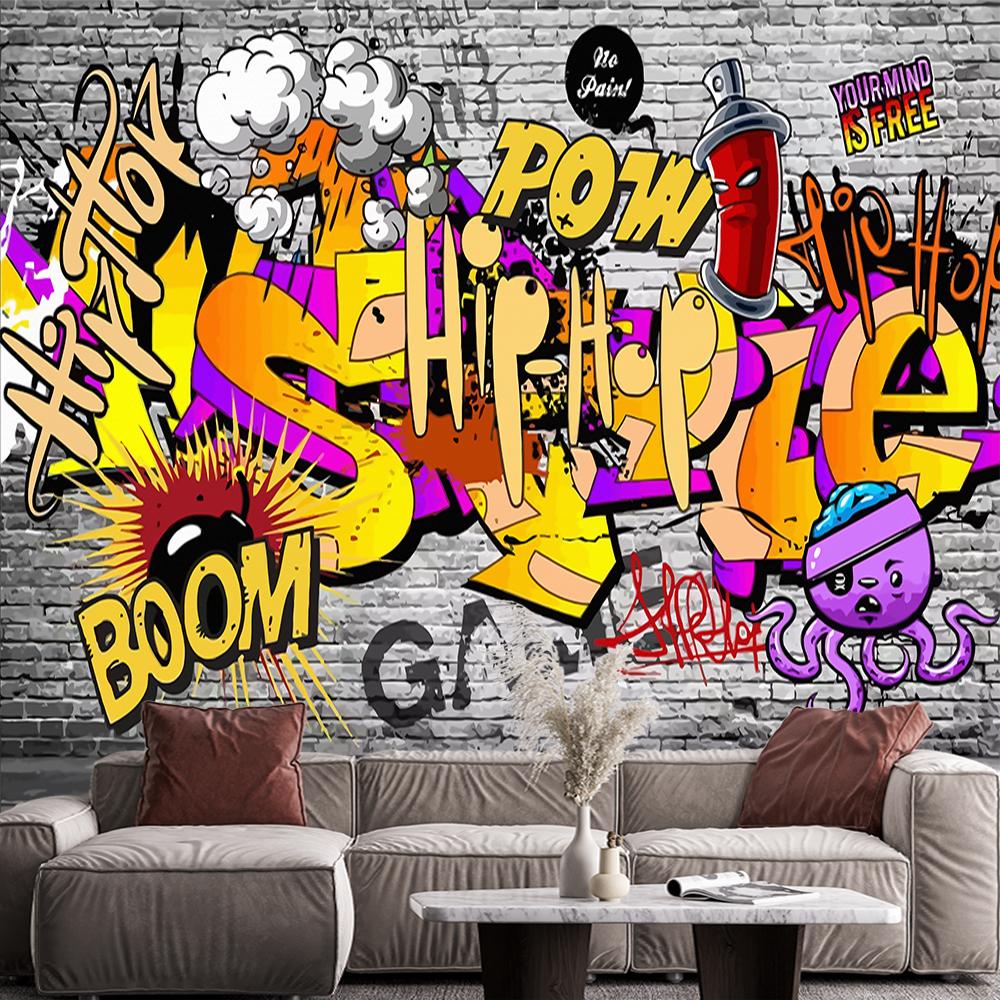 Graffiti Abstract Wall Mural 3d Graffiti Poster Photo Wallpaper Wall Painting For Living Room Bedroom Home Decor