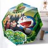 1pc Doraemon and the Kingdom of Kibō Fully Automatic Folding Portable Umbrella, 8 Iron Frames, Three-Fold Design, Suitable for All Seasons, Suitable f