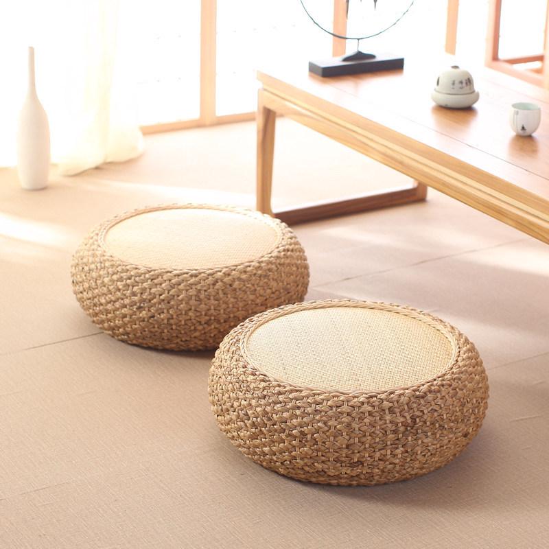 

Japanese Rattan Round Tatami Meditation Cushion Mat 40cm Diameter, 12cm Thick