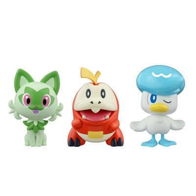 BANDAI SPIRITS Pokémon plastové modely kolekce rychlých modelů Nyaoha Kwass Hogeta sada plastových modelů 18+19+20 a barevně kódované