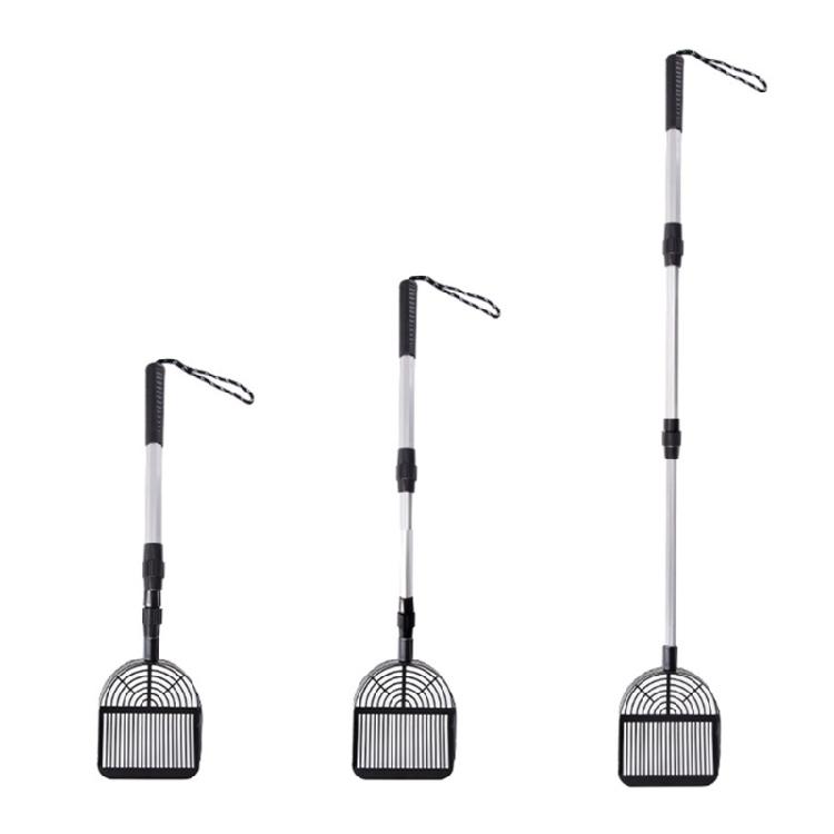 Retractable Handle Stainless Steel Litter Scoops Cleaning Tool For Efficient Pet Waste Removal of Various Environment