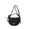 Stylish Large Capacity Nylon Shoulder Bag In Trendy Solid Colors For Casual Commuting
