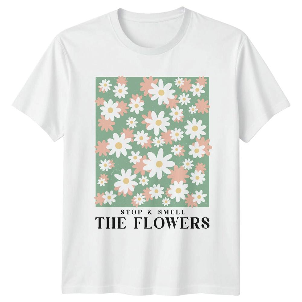 Stop And Smell The Flowers Floral Nature TShirt S