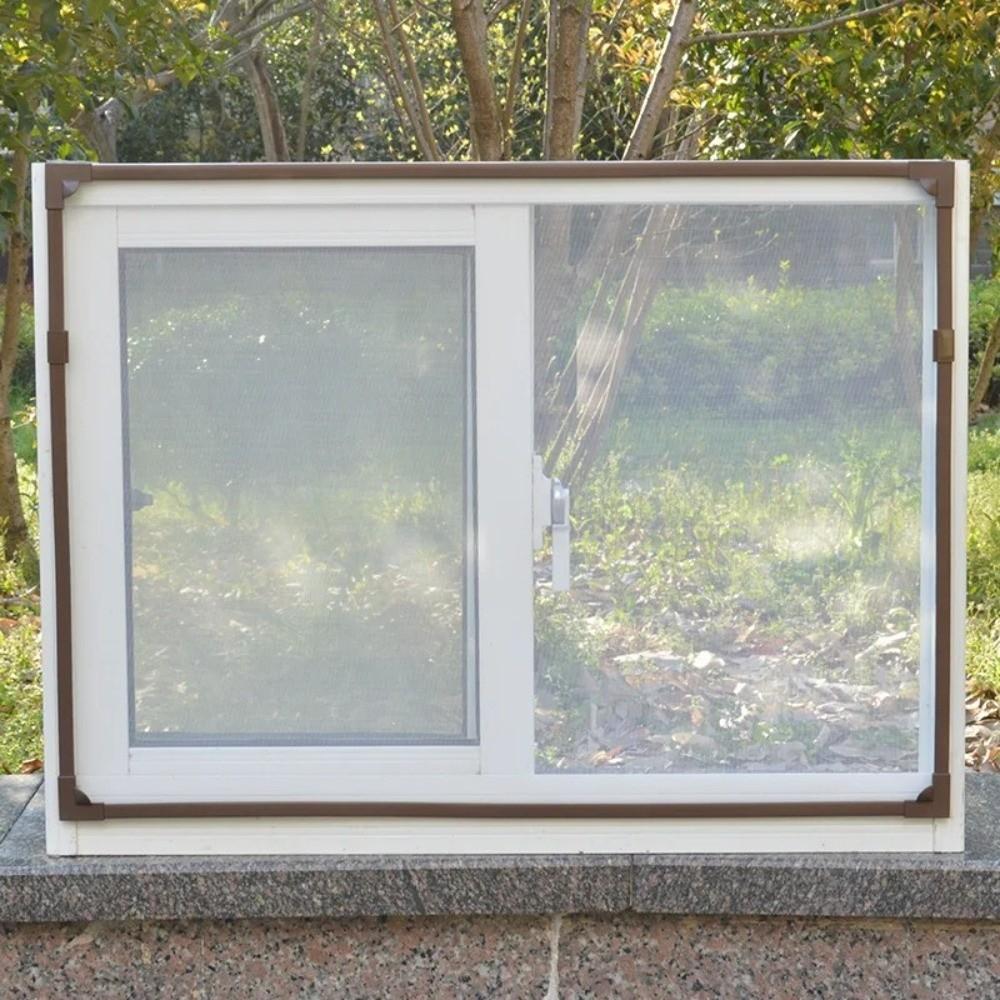 Atmungsaktives Magnetisches Fliegengitter Fenster Insektenschutz DIY Netzvorhang Anti-Fliegen Fenstergitter Sommer