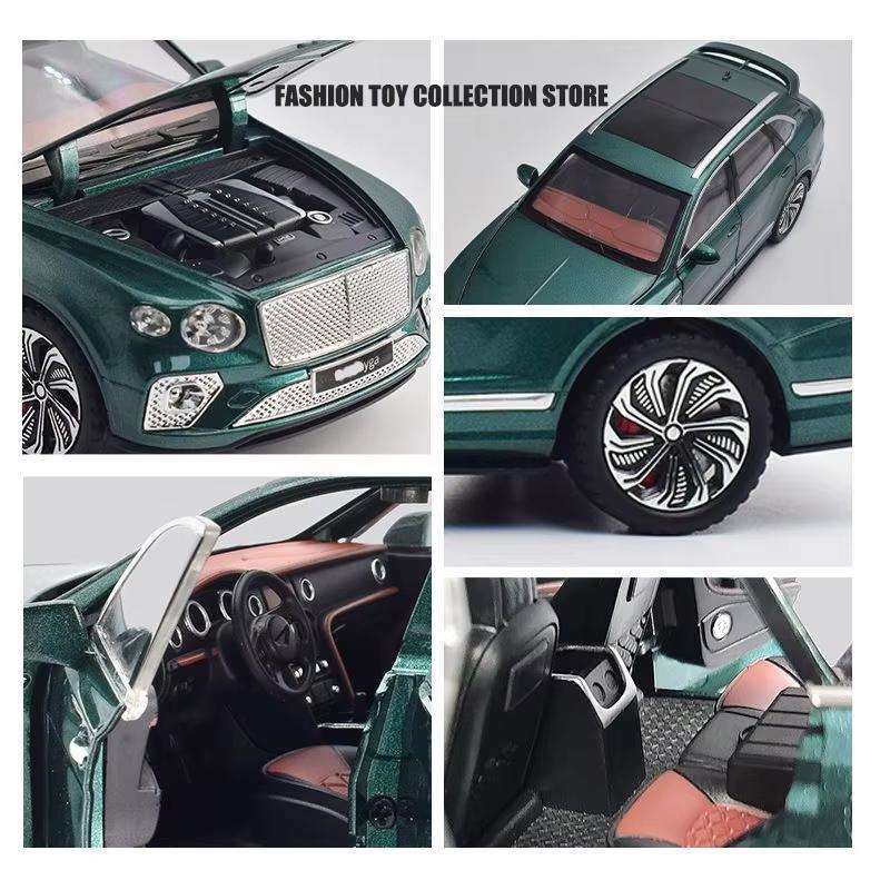 1:24 Bentley Bentayga Alloy v plném měřítku Model auta litý pod tlakem Šestidveřový design Starry Sky Top Simulace Britské luxusní auto Autíčko pro chlapce Dárková kolekce